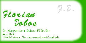 florian dobos business card